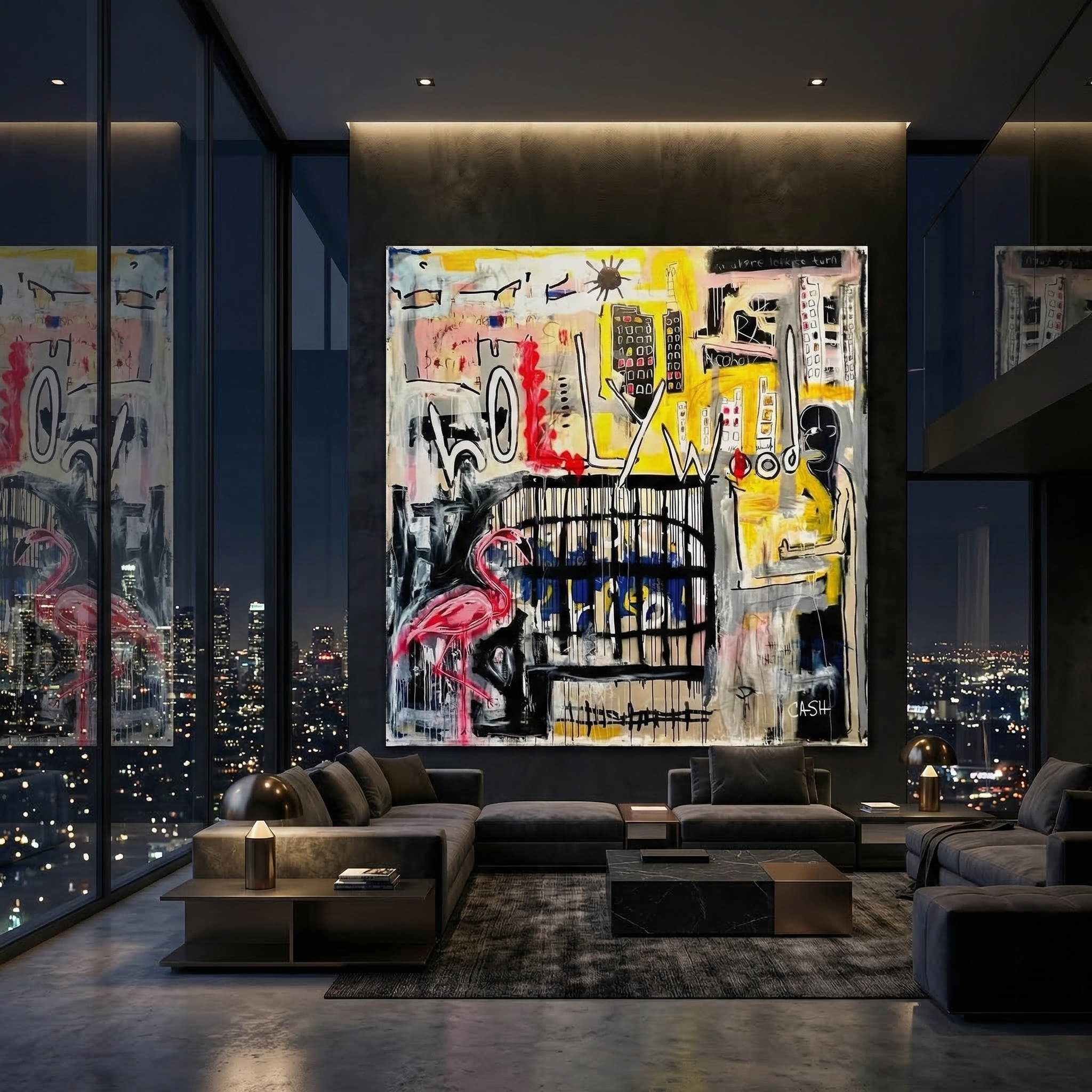 Make Me Famous Before I’m Forgotten” Canvas Wall Art | Neo-Expressionism Abstract Painting | Bold Modern Statement Decor