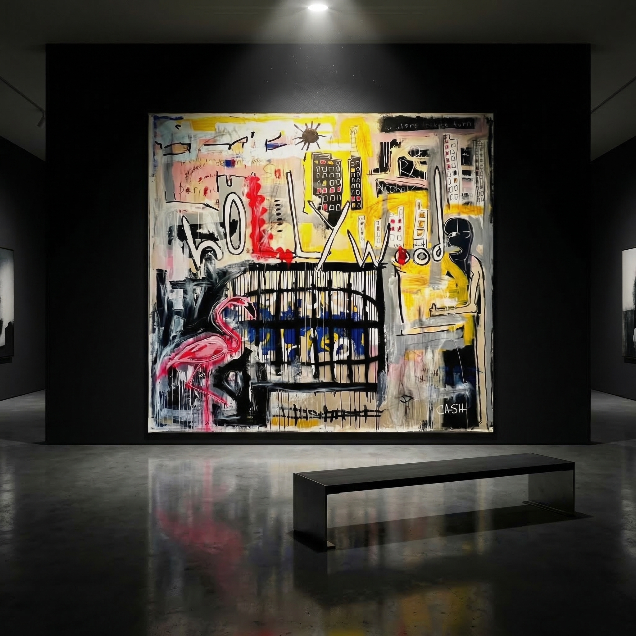 Make Me Famous Before I’m Forgotten” Canvas Wall Art | Neo-Expressionism Abstract Painting | Bold Modern Statement Decor