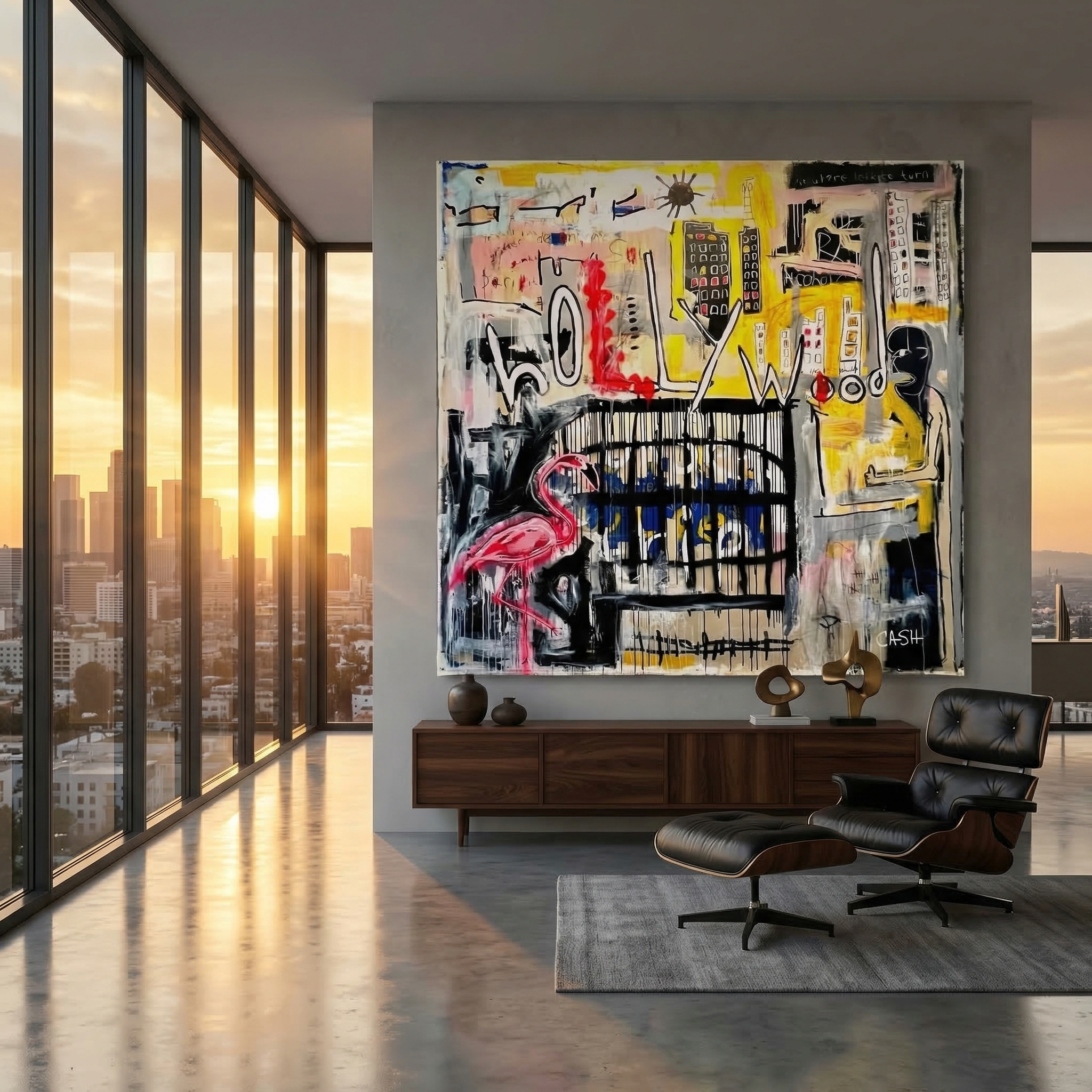 Make Me Famous Before I’m Forgotten” Canvas Wall Art | Neo-Expressionism Abstract Painting | Bold Modern Statement Decor
