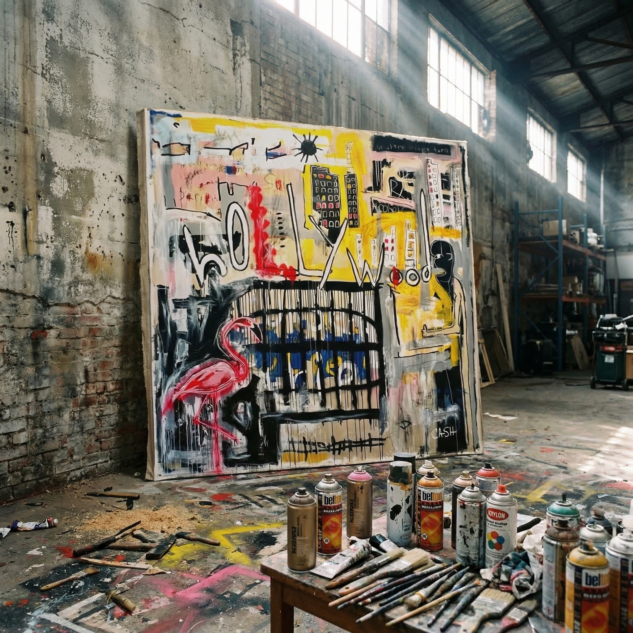 Make Me Famous Before I’m Forgotten” Canvas Wall Art | Neo-Expressionism Abstract Painting | Bold Modern Statement Decor